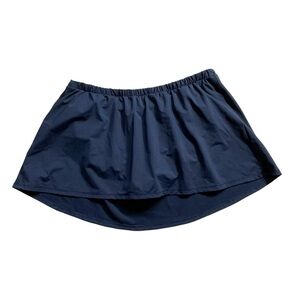 Nautica Skirt Womens 20 Blue Swim Stretch Skort Sun Protection Knit Lined